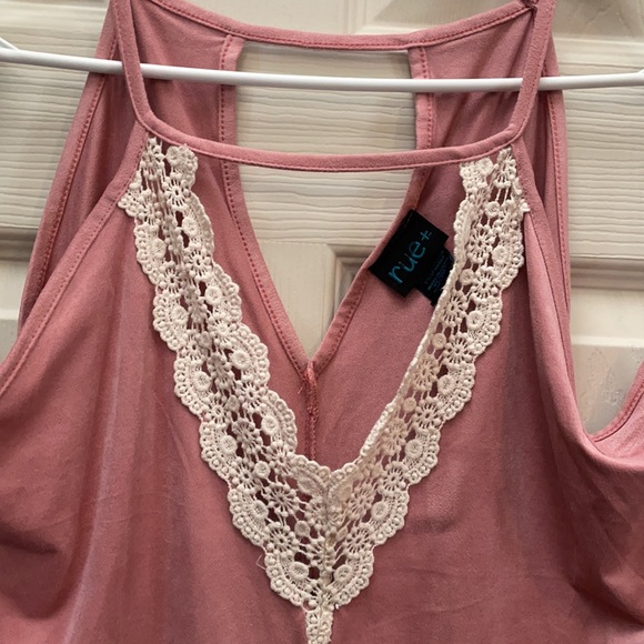 NWOT Rue21+ Dusty Rose Suede-feel Tank Top, Sz 2x - Picture 2 of 5